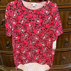 Stylish Red Patterned Women's Top